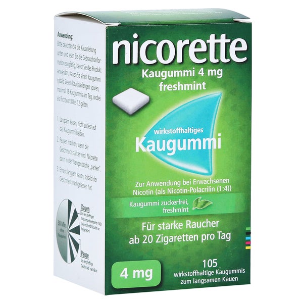 Nicorette Kaugummi 4 mg freshmint - Reimport 105 St