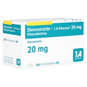 SIMVASTATIN-1A Pharma 20 mg Filmtabletten 100 St