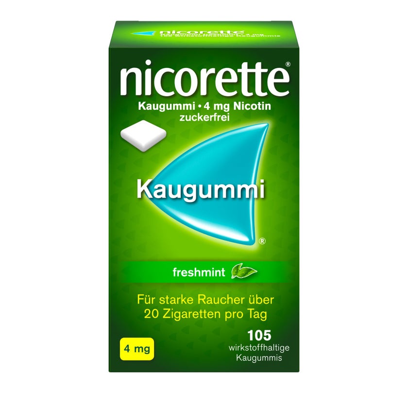 nicorette Kaugummi 4mg freshmint zur Rauchentwöhnung 105 St