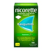 Produktabbildung: nicorette Kaugummi 4mg freshmint zur Rauchentwöhnung 105 St