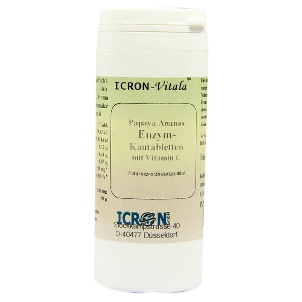 Papaya Ananas Enzym Icron Vitala Kautabl 100 St