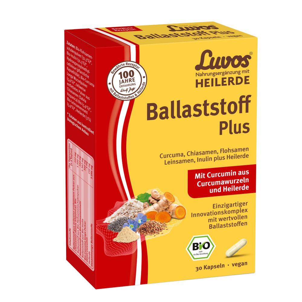 Luvos Heilerde Bio Ballaststoff Plus Kapseln 30 St