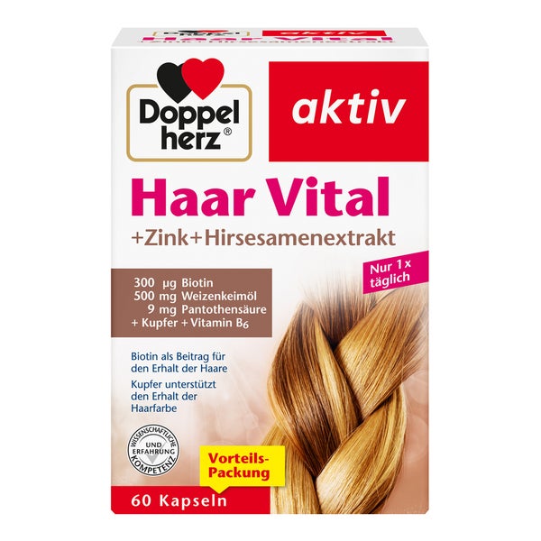 Doppelherz aktiv Haar Vital + Zink + Hirseextrakt 60 St
