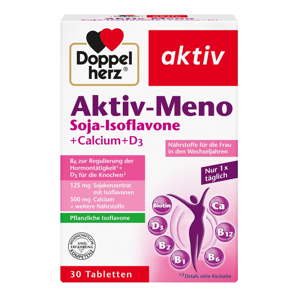 Doppelherz Aktiv-Meno Soja-Isoflavone + Calcium + D3 30 St