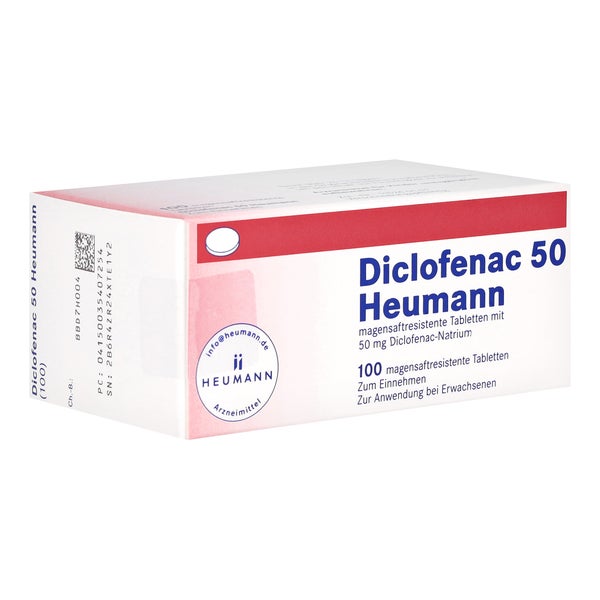 DICLOFENAC 50 Heumann magensaftres.Tabletten 100 St