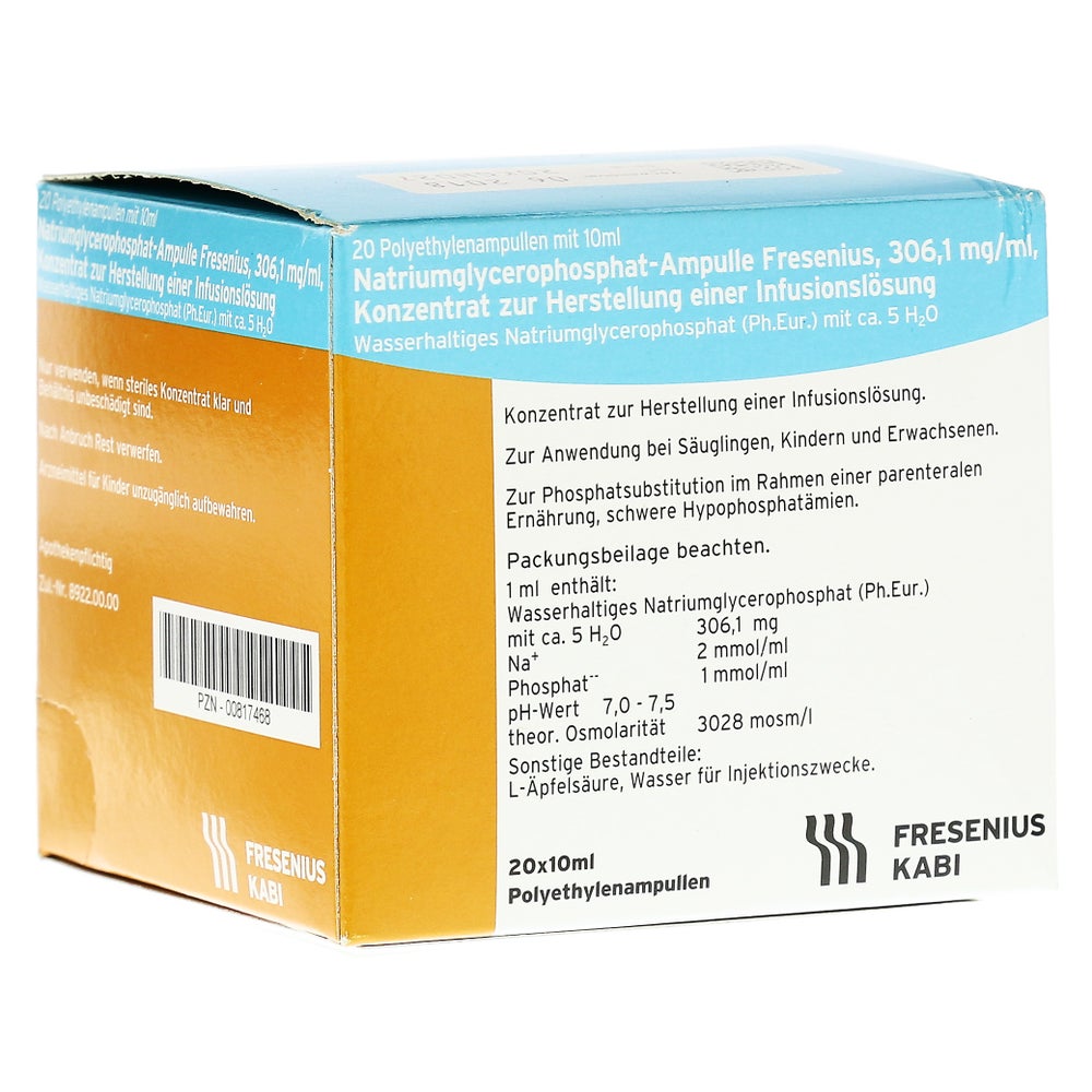 Natriumglycerophosphat Ampulle Infusions 20X10 ml