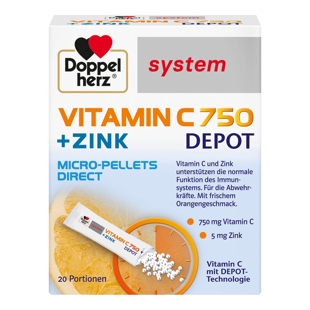 Doppelherz system Vitamin C 750 Depot direct 20 St