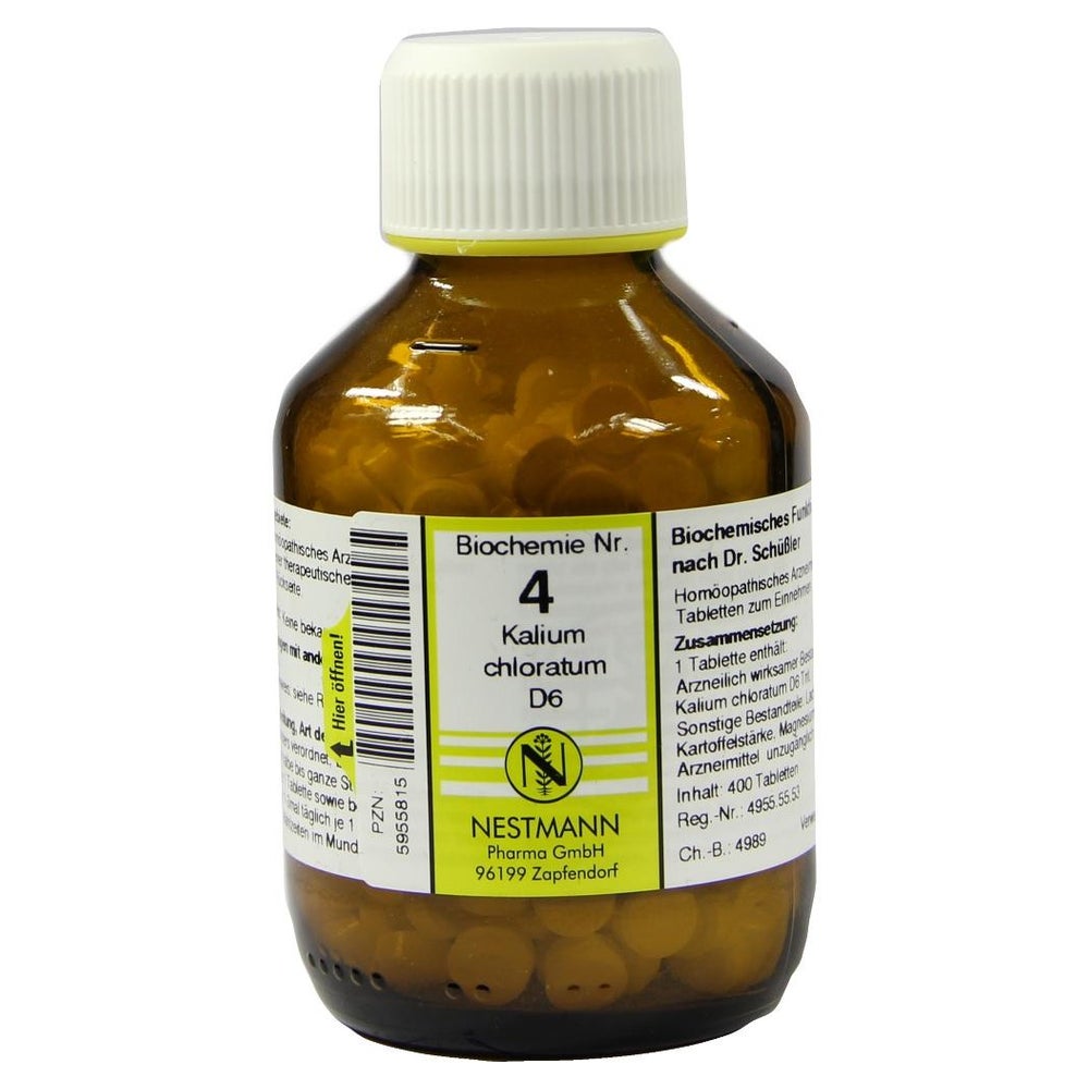 Biochemie 4 Kalium chloratum D 6 Tablett 400 St