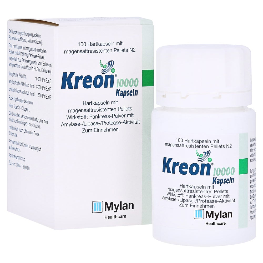 Kreon 10.000 Hartkps.m.magensaftr.überz. 100 St