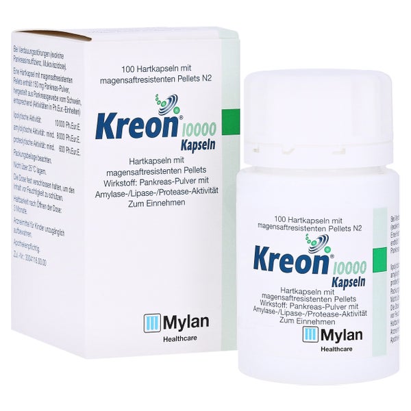 Kreon 10.000 Hartkps.m.magensaftr.überz. 100 St