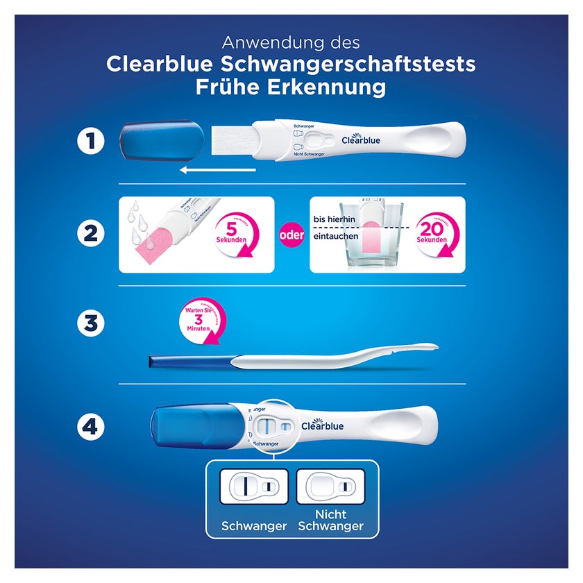 Clearblue Schwangerschaftstest Frühtest Frühe Erkennung 2 St