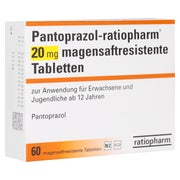 PANTOPRAZOL-ratiopharm 20 mg magensaftr.Tabletten 60 St