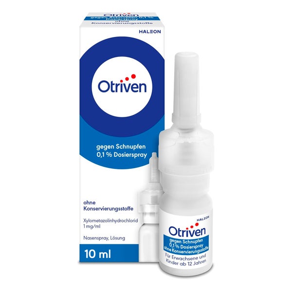 Otriven gegen Schnupfen 0,1 % Dosierspray ohne Konservierungsstoffe 10 ml