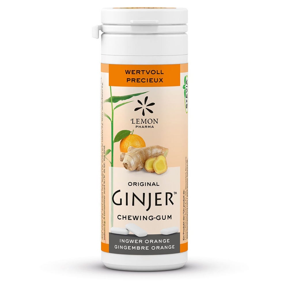 Lemon Pharma Original GINJER® Ingwerkaugummis, Orange 30 g