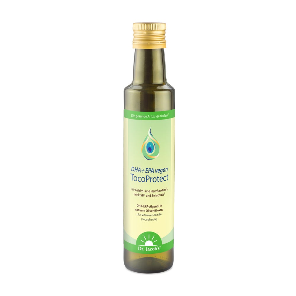 DHA + EPA vegan TocoProtect  Algenöl+Olivenöl+Omega-3 250 ml