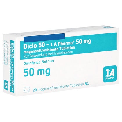 DICLO 50-1A Pharma magensaftresistente Tabletten 20 St, 20 St. online ...