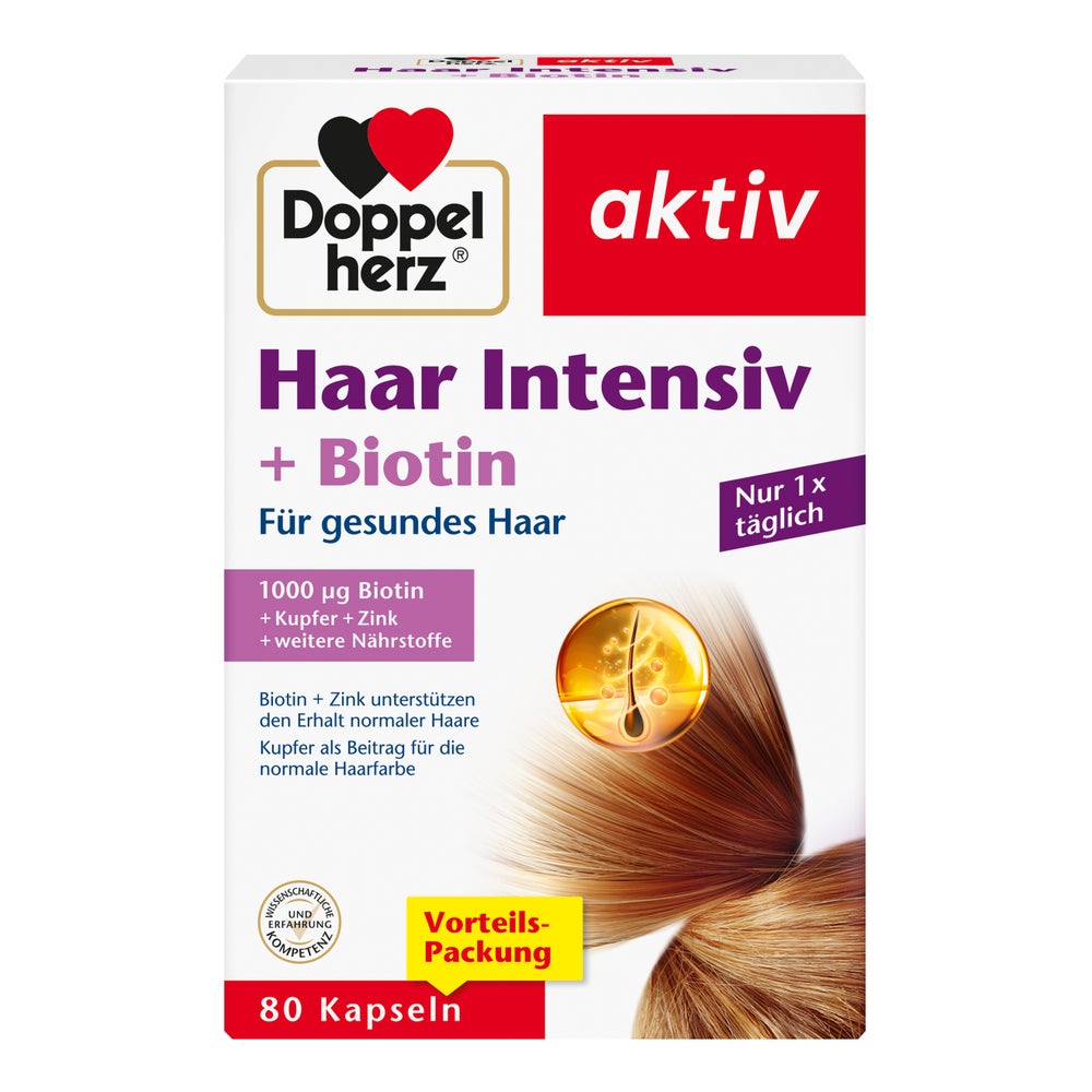 Doppelherz aktiv Haar Intensiv + Biotin 80 St