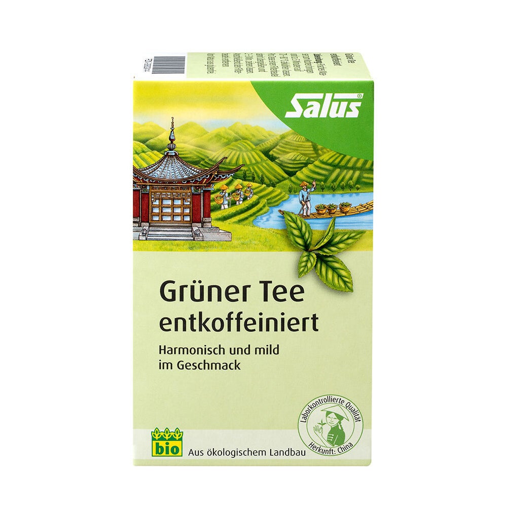 Grüner TEE Entkoffeiniert Bio Salus Filt 15 St