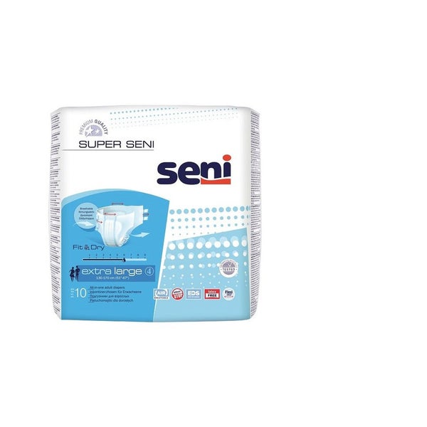Super Seni  XL Inkontinenzhosen, Unisex, 10er Pack, 130 - 170 cm, 2600 ml 5X10 St