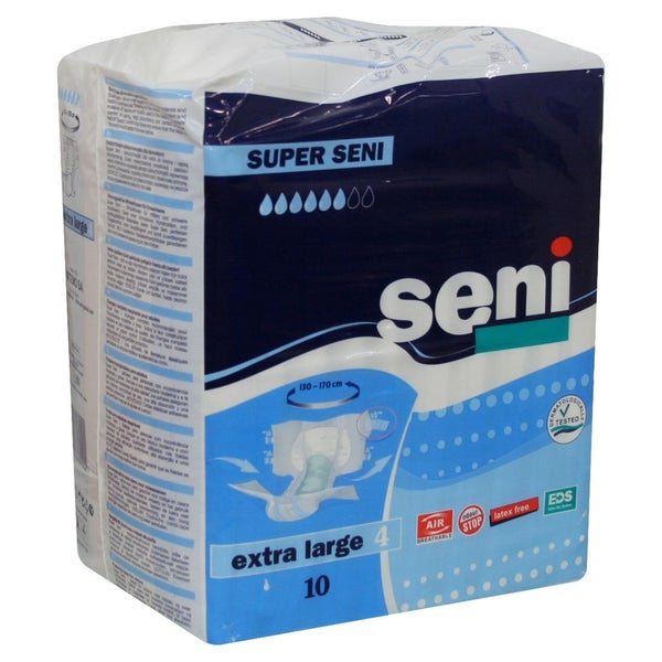 Super Seni  XL Inkontinenzhosen, Unisex, 10er Pack, 130 - 170 cm, 2600 ml 10 St