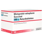 METOPROLOL-ratiopharm Succinat 190 mg Retardtabl. 100 St