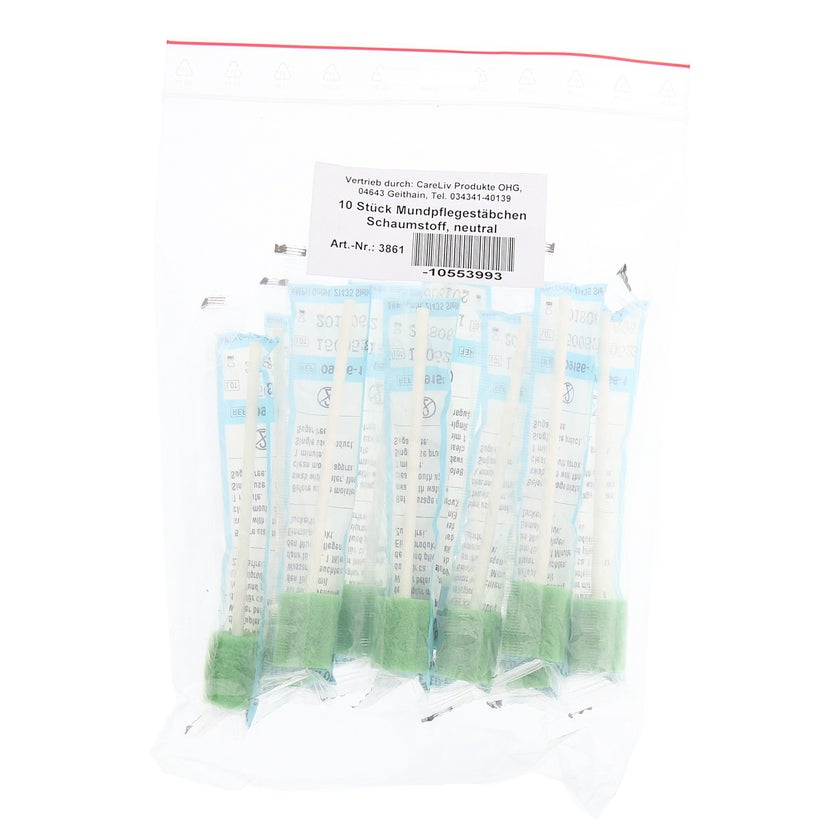 Mundpflegestäbchen Schaumstoff Neutral 10 St, 10 St online kaufen  