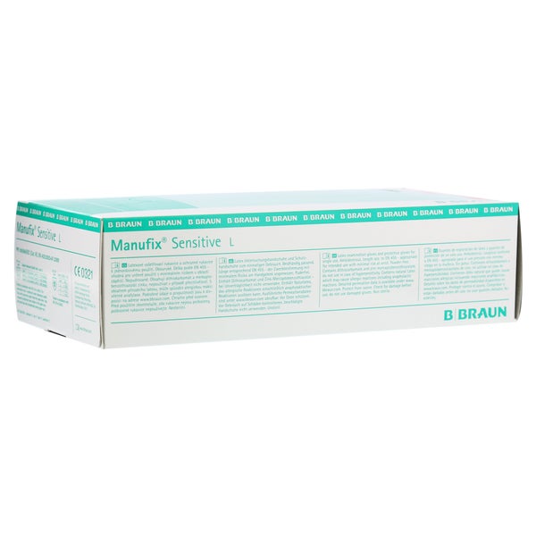 B. Braun Manufix Sensitive Handschuhe innenbeschichtet Latex puderfrei 100 Stück - 8-9 groß 100 St