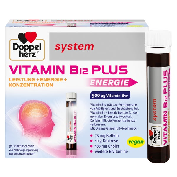 Doppelherz system Vitamin B12 Plus Leistung + Energie + Konzentration 30X25 ml