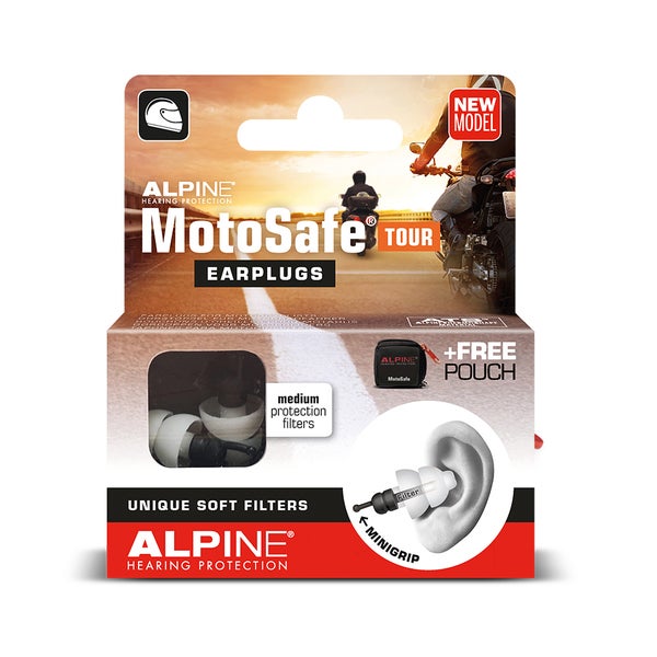 Alpine Motosafe Tour Gehörschutz für Motorradfahrer 2 St
