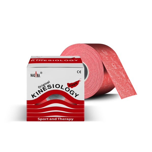 NASARA Kinesiologie Tape (5cm x 5m) in Rot 1 St