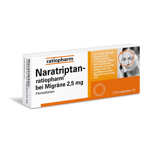 Naratriptan ratiopharm 2,5 mg 2 St