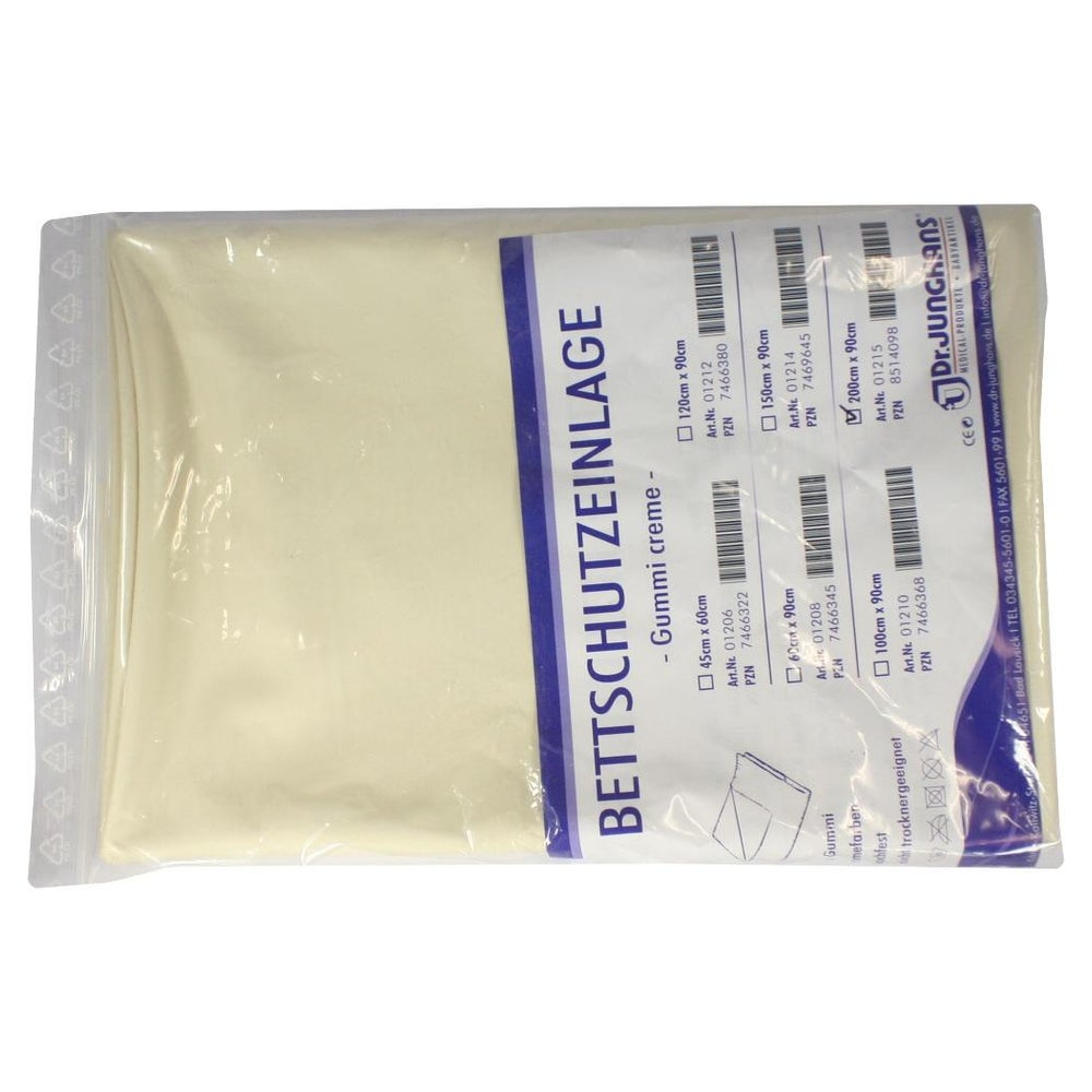 Bettschutzeinlage Gummi 90x200 cm creme 1 St