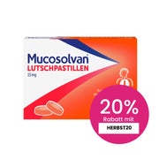 Produktabbildung: Mucosolvan Lutschpastillen 15 mg 20 St