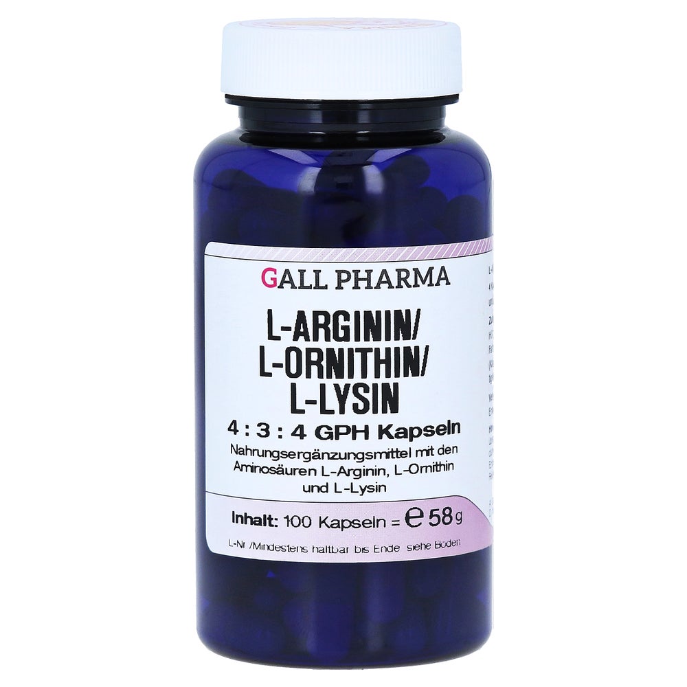 L-arginin/l-ornithin/l-lysin 4:3:4 GPH K 100 St