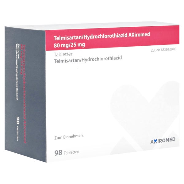 TELMISARTAN/Hydrochlorothiazid AXiromed 80/25 mg 98 St