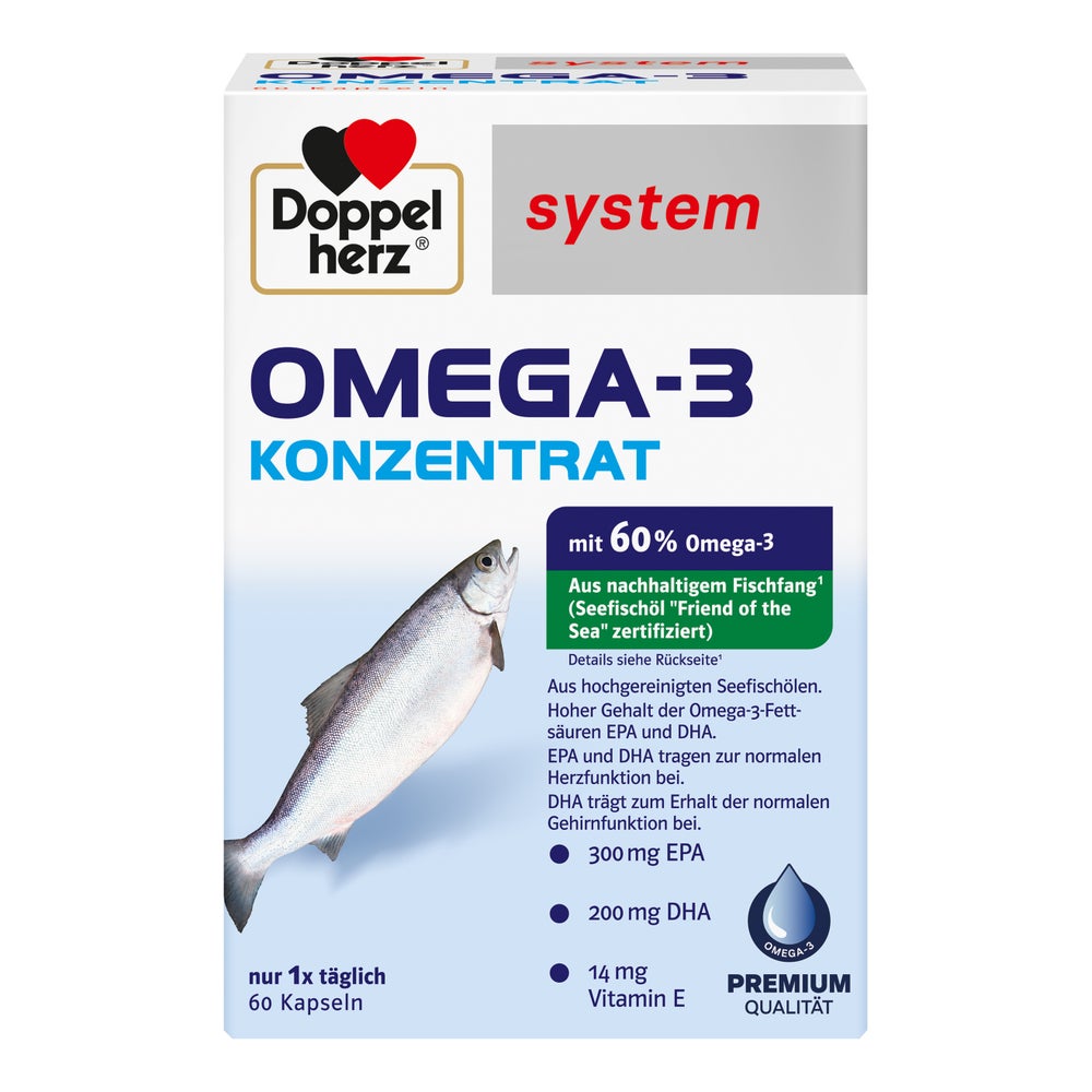 Doppelherz system Omega-3 Konzentrat 60 St