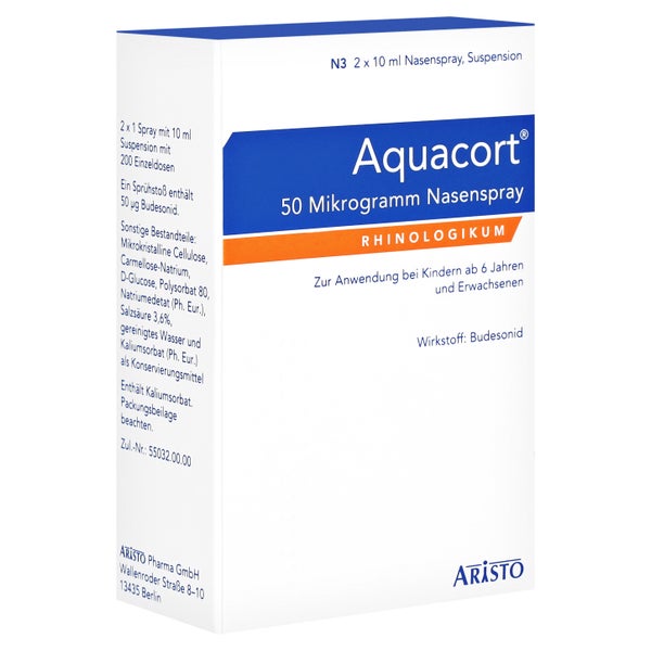 AQUACORT 50 Mikrogramm Nasenspray 2x200 ED 2X10 ml, 2X10 ml online 