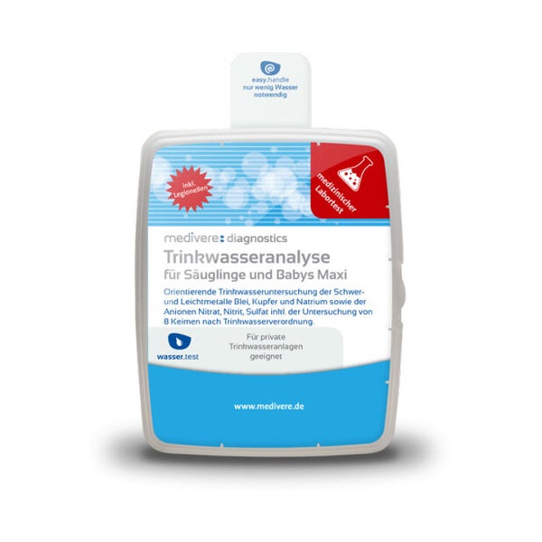 medivere diagnostics Trinkwasseranalyse für Säuglinge und Babys Maxi 1 St