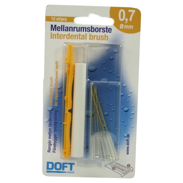 Interdentalbürste 0,7 M.wechselgriff Dof 12 St