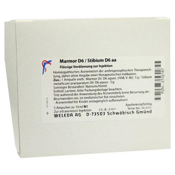 Marmor D 6/stibium D 6 aa Ampullen 5X10 ml
