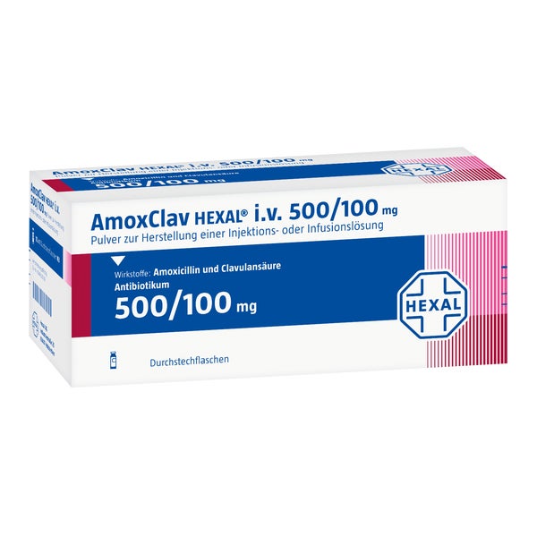 AMOXCLAV HEXAL i.v.500/100 mg 10 St