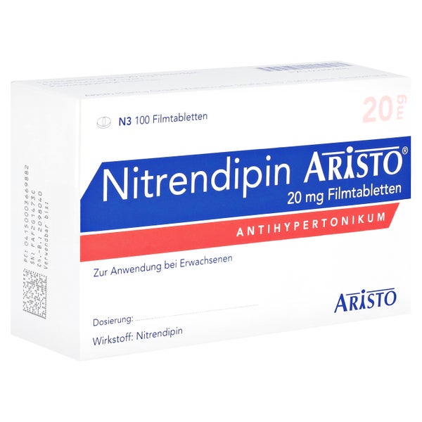 Nitrendipin Aristo 20 mg Filmtabletten 100 St