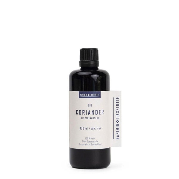 Kasimir+Lieselotte Koriander Tinktur Alkoholfrei Bio 100 ml