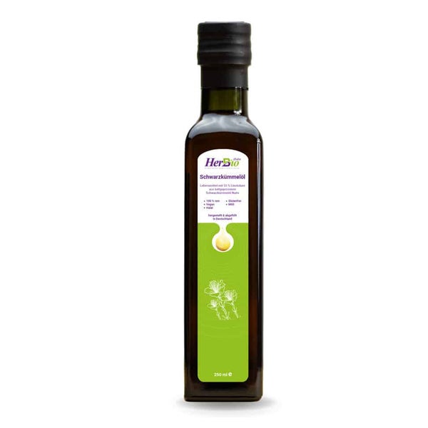 HerbBio Schwarzkümmelöl gefiltert und kaltgepresst 250 ml