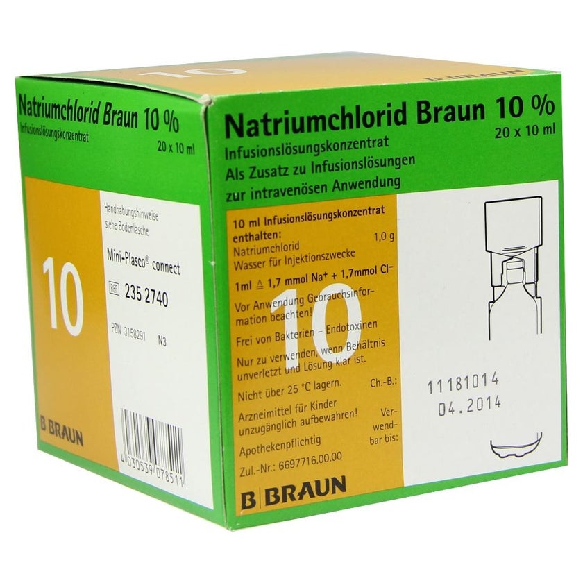 Natriumchlorid 10% Braun MPC Infusionsls 20X10 ml, 20X10 ml online 