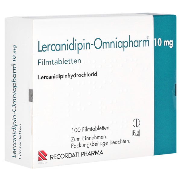 LERCANIDIPIN Omniapharm 10 mg Filmtabletten 100 St