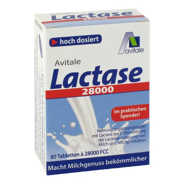 Avitale Lactase 28.000 FCC-Tabletten 80 St
