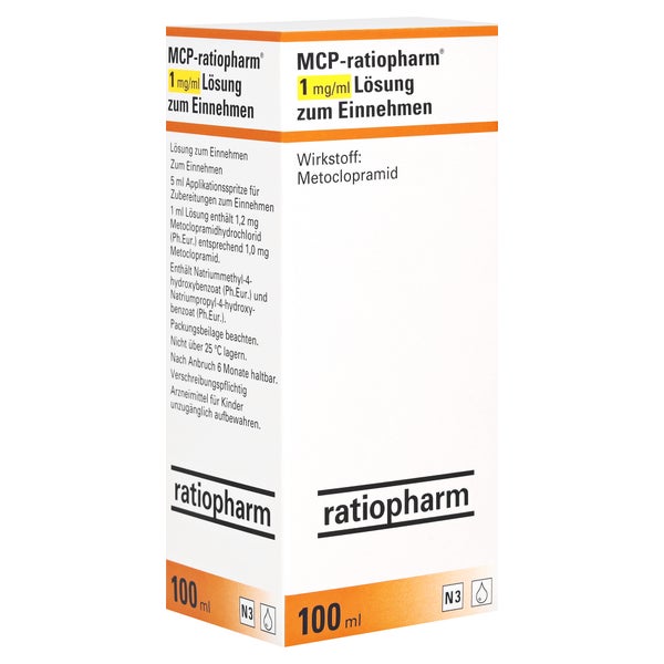 MCP-ratiopharm 1 mg/ml Lösung zum Einnehmen 100 ml