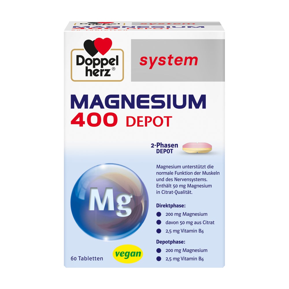Doppelherz system Magnesium 400 Depot 2-Phasen Depot 60 St