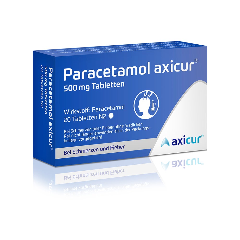 Paracetamol axicur 500 mg 20 St
